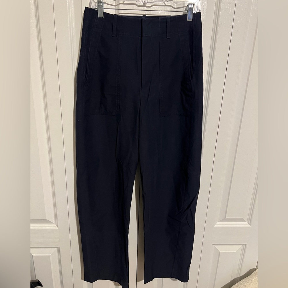 Athleta Navy High-Rise Barrel Pant